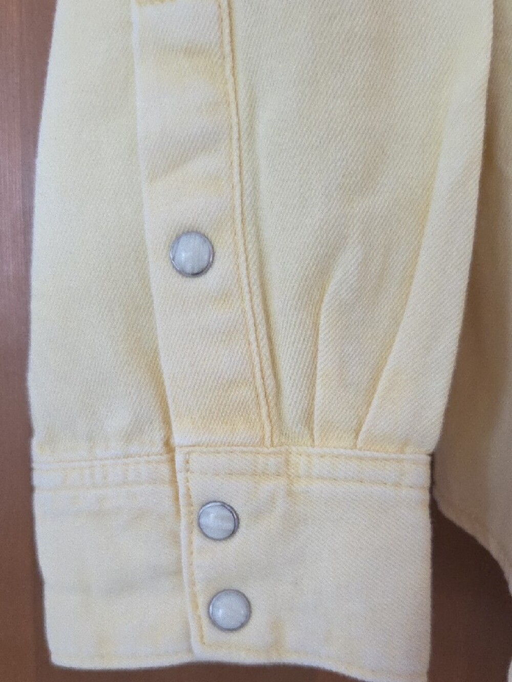 Wrangler Retro Pale Yellow Western Snap Shirt - Picture 4 of 6